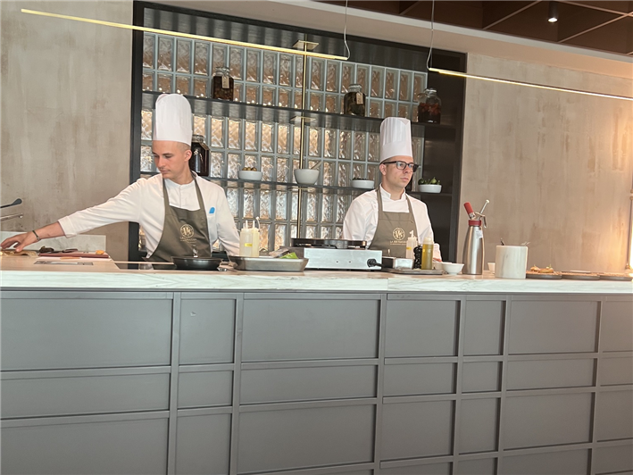 chefs in lounge area